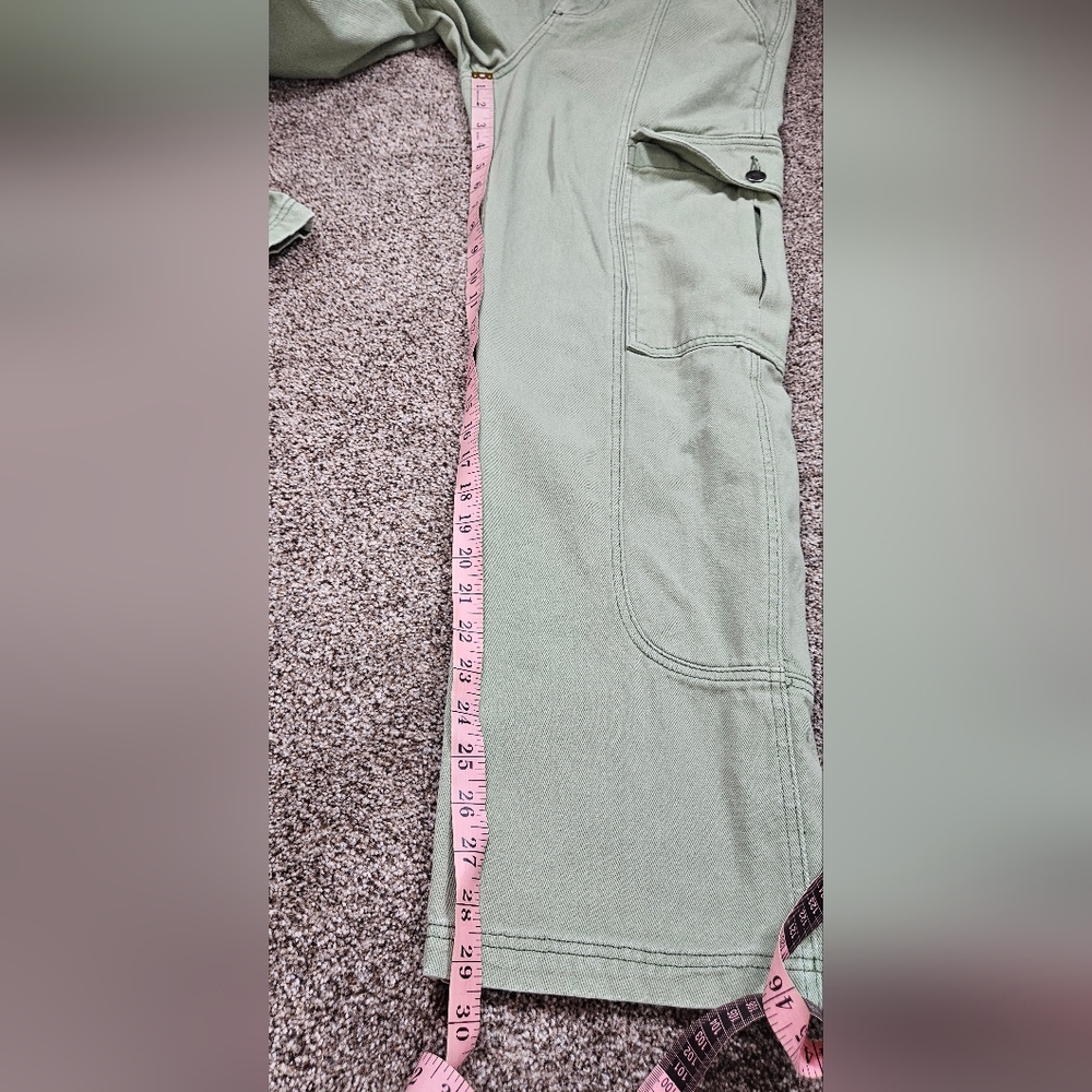 Billabong Wall to Wall Denim Cargo Pants 100% Cotton Sz 28 Green - Picture 7 of 7